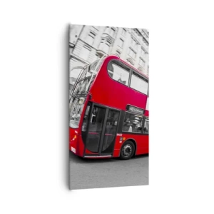Tablou pe pânză - Londra în mod tradițional - by bus - 65x120 cm