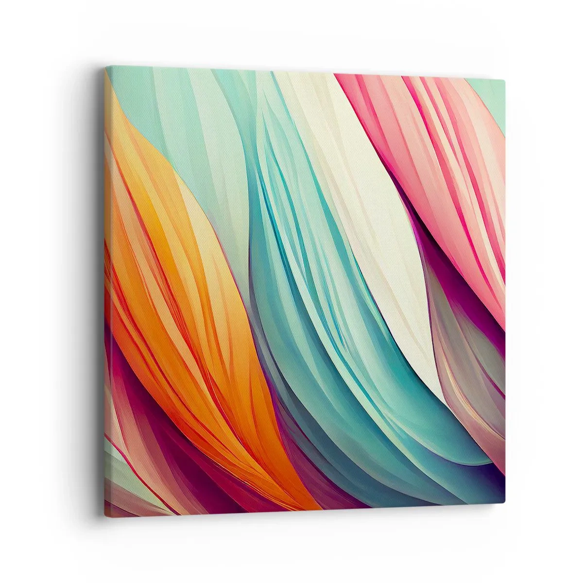 Tablou pe pânză - Țesătură de curcubeu - 40x40 cm