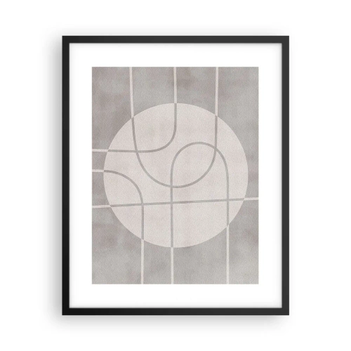 Poster în ramă neagră - Circular și drept înainte - 40x50 cm