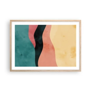 Poster în ramă de stejar deschis - Neconformitate compatibilă - 70x50 cm