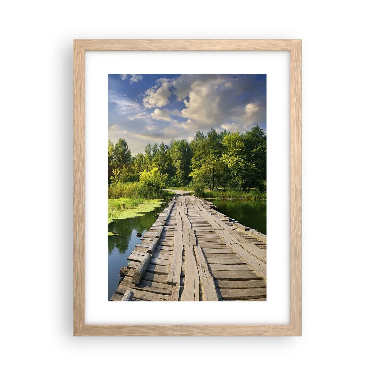 Poster în ramă de stejar deschis - Vară, vară peste tot - 30x40 cm