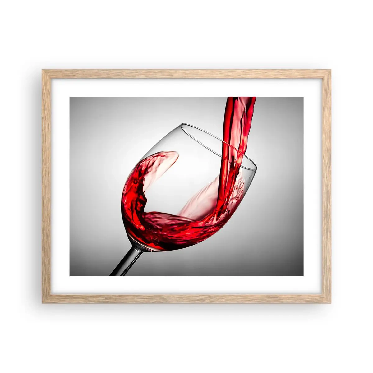 Poster în ramă de stejar deschis - Culoare - mișcare - sunet - 50x40 cm