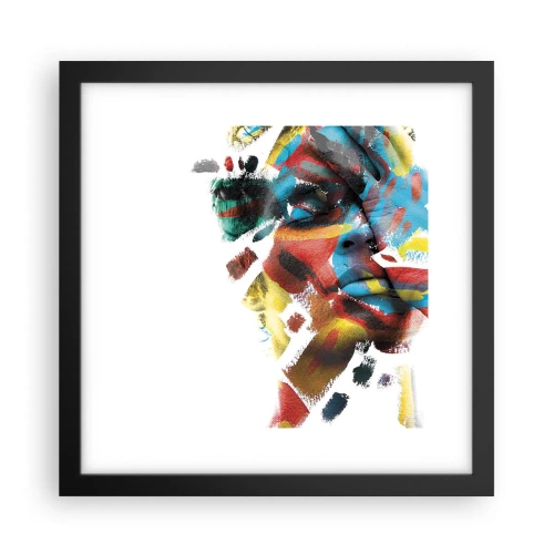 Poster în ramă neagră - Personalitate colorată - 30x30 cm