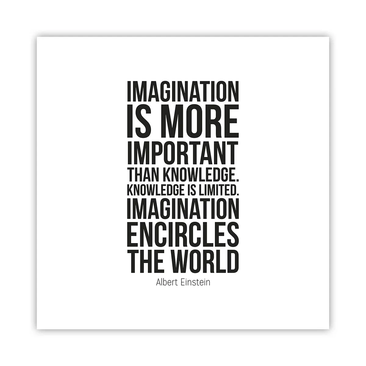 Poster - Einstein despre puterea imaginației - 40x40 cm