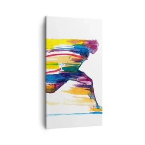 Tablou pe pânză - Alergând peste curcubeu - 45x80 cm