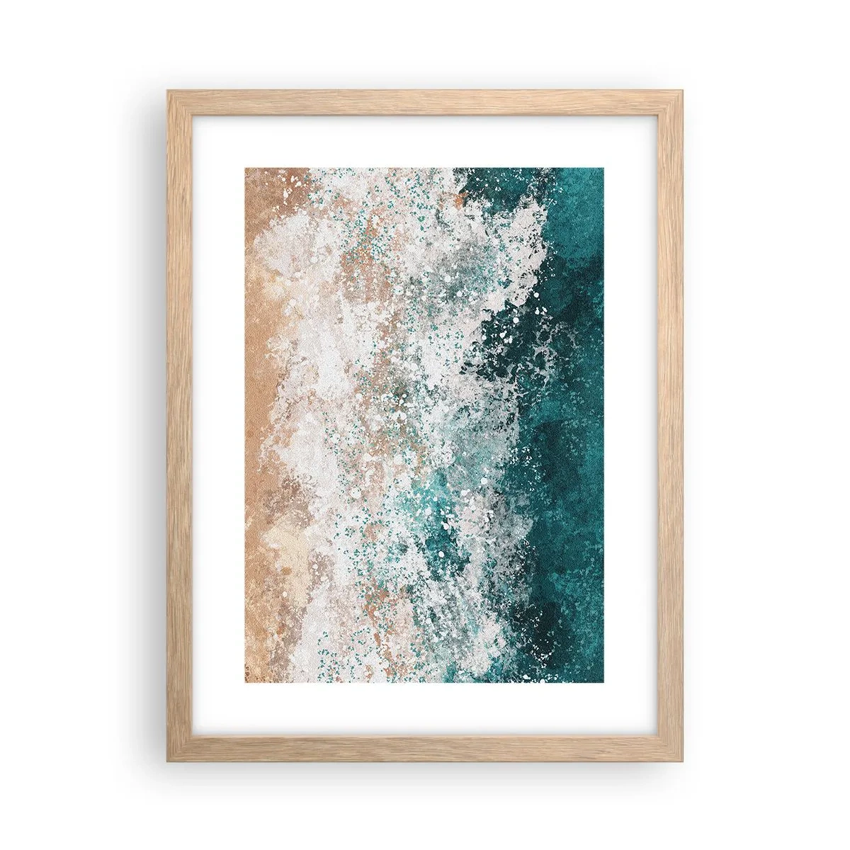 Poster în ramă de stejar deschis - Povești despre mare - 30x40 cm