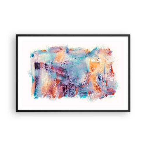 Poster în ramă neagră - O dezordine colorată - 91x61 cm