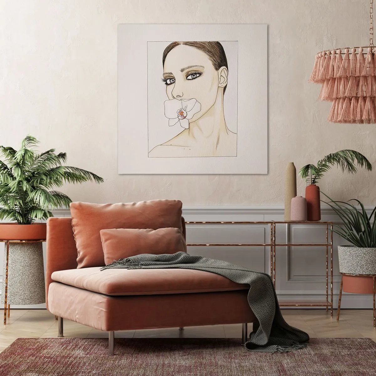 Tablou pe pânză - Un simbol al eleganței și frumuseții - 70x70 cm