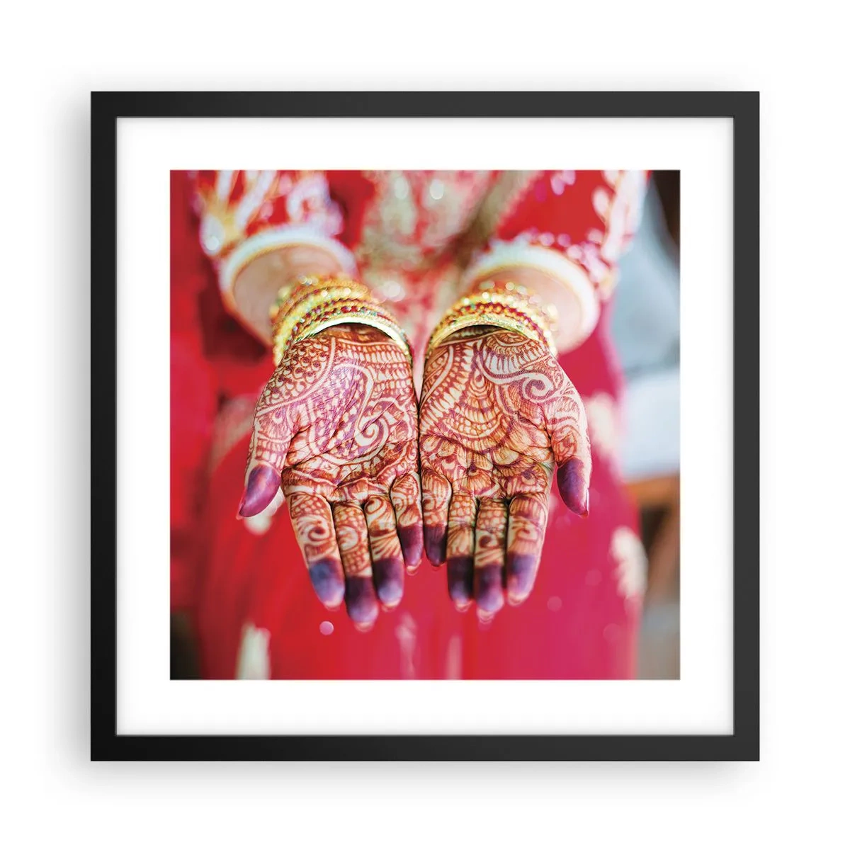 Poster în ramă neagră - Gata să prindă fericirea - 40x40 cm