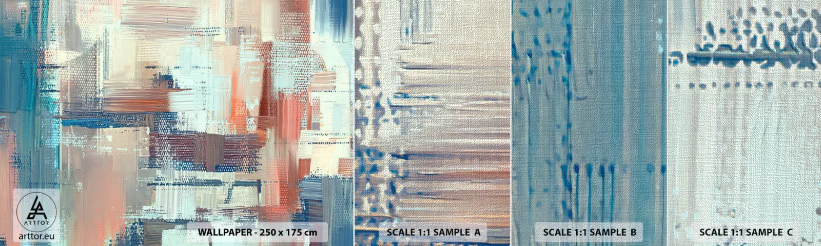 Mostră tapet Premium Canvas - Întinde-te spre lumină - Pastel, Minimalism, Luminos - 100x30 cm