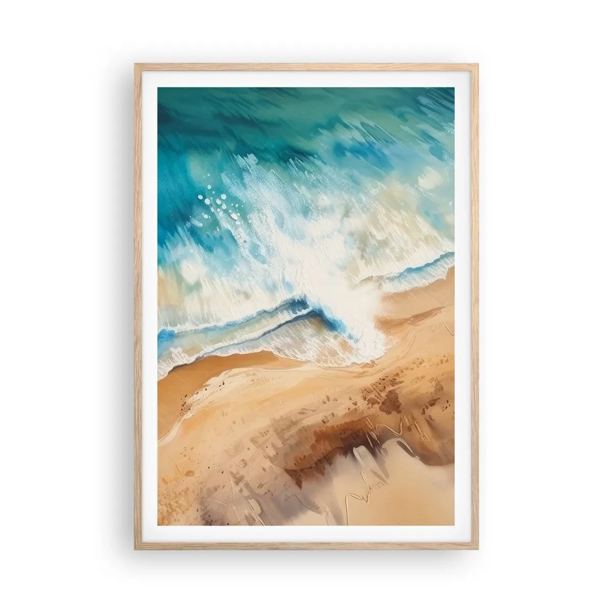 Poster în ramă de stejar deschis - Unda de întoarcere - 70x100 cm