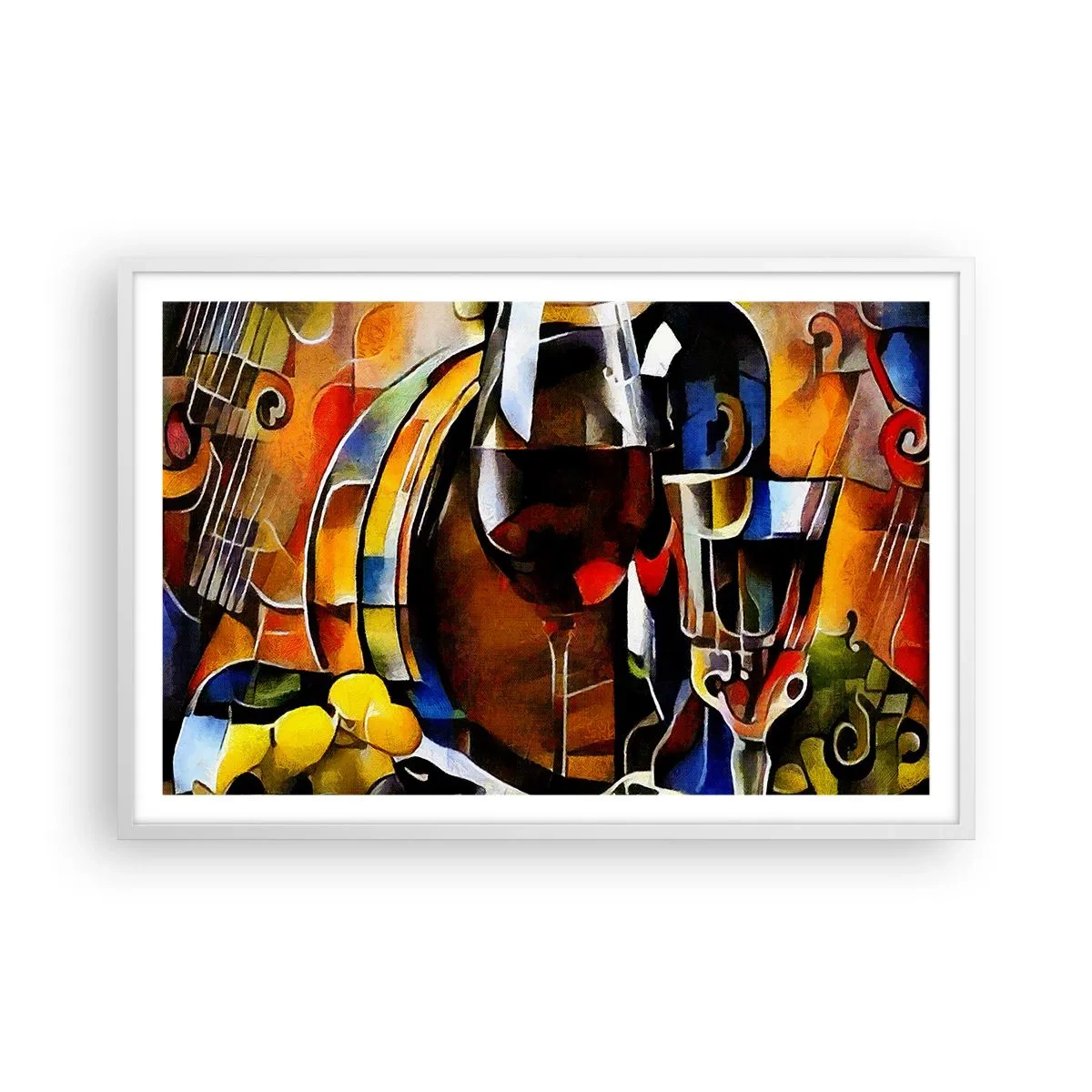Poster în ramă albă - Și lumea devine mai colorată - 91x61 cm