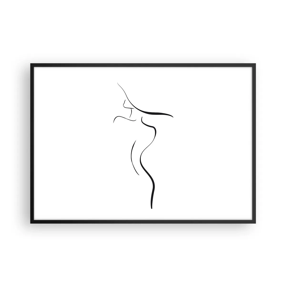 Poster în ramă neagră - E insesizabilă ca un val - 100x70 cm