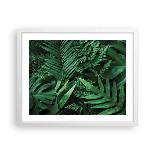 Poster în ramă albă - Înfășurate în verde - 50x40 cm