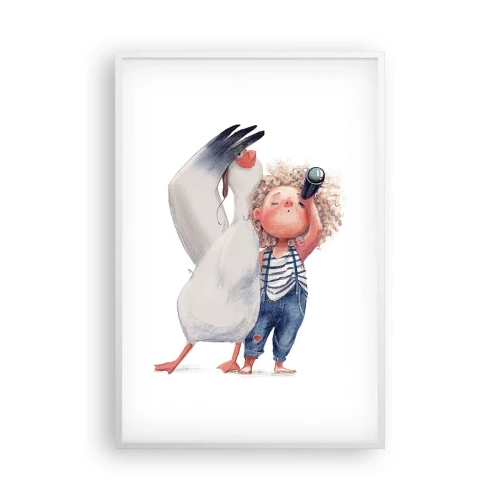 Poster în ramă albă - Un plan pentru o călătorie minunată - 61x91 cm