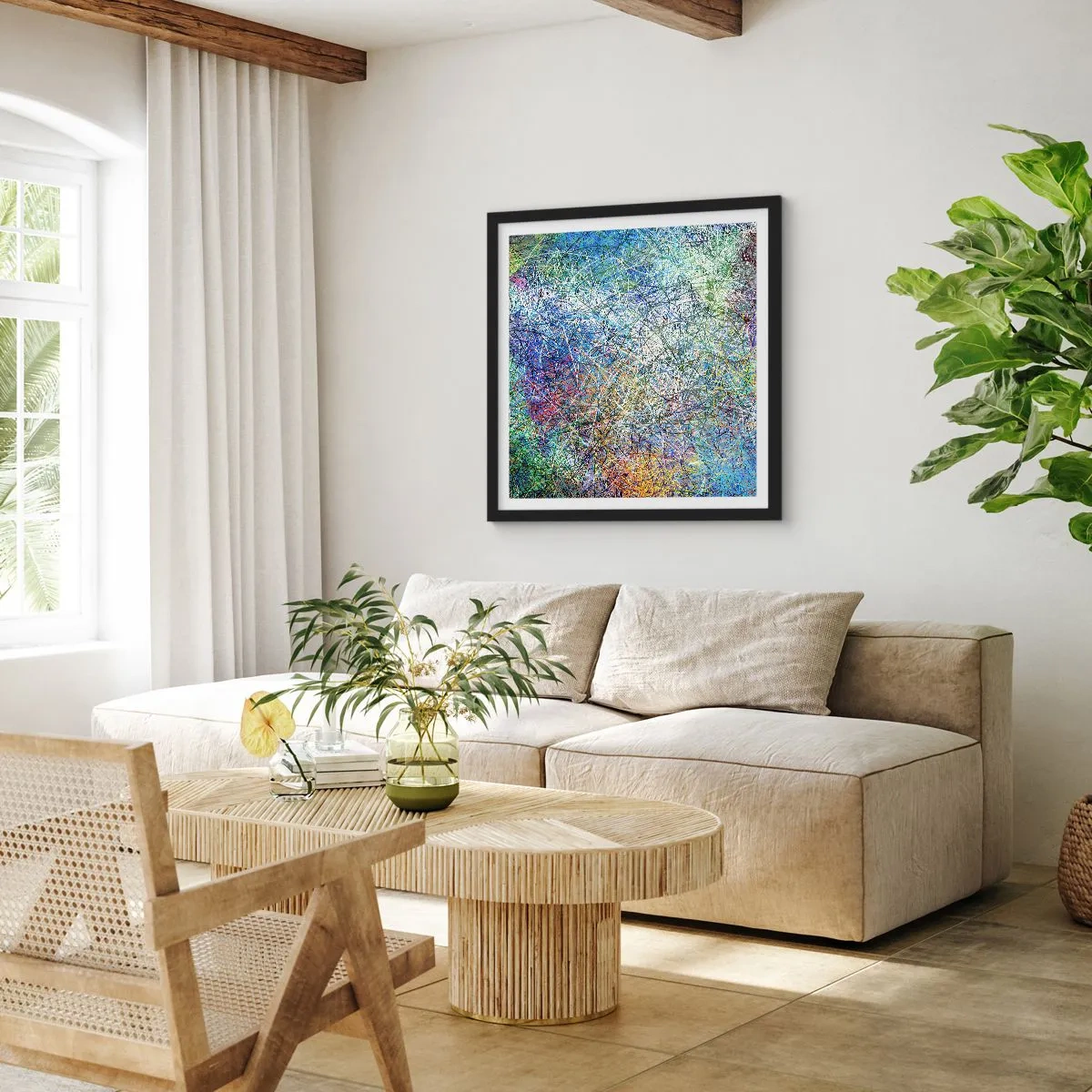 Poster în ramă neagră - Nu este atât de simplu - 60x60 cm