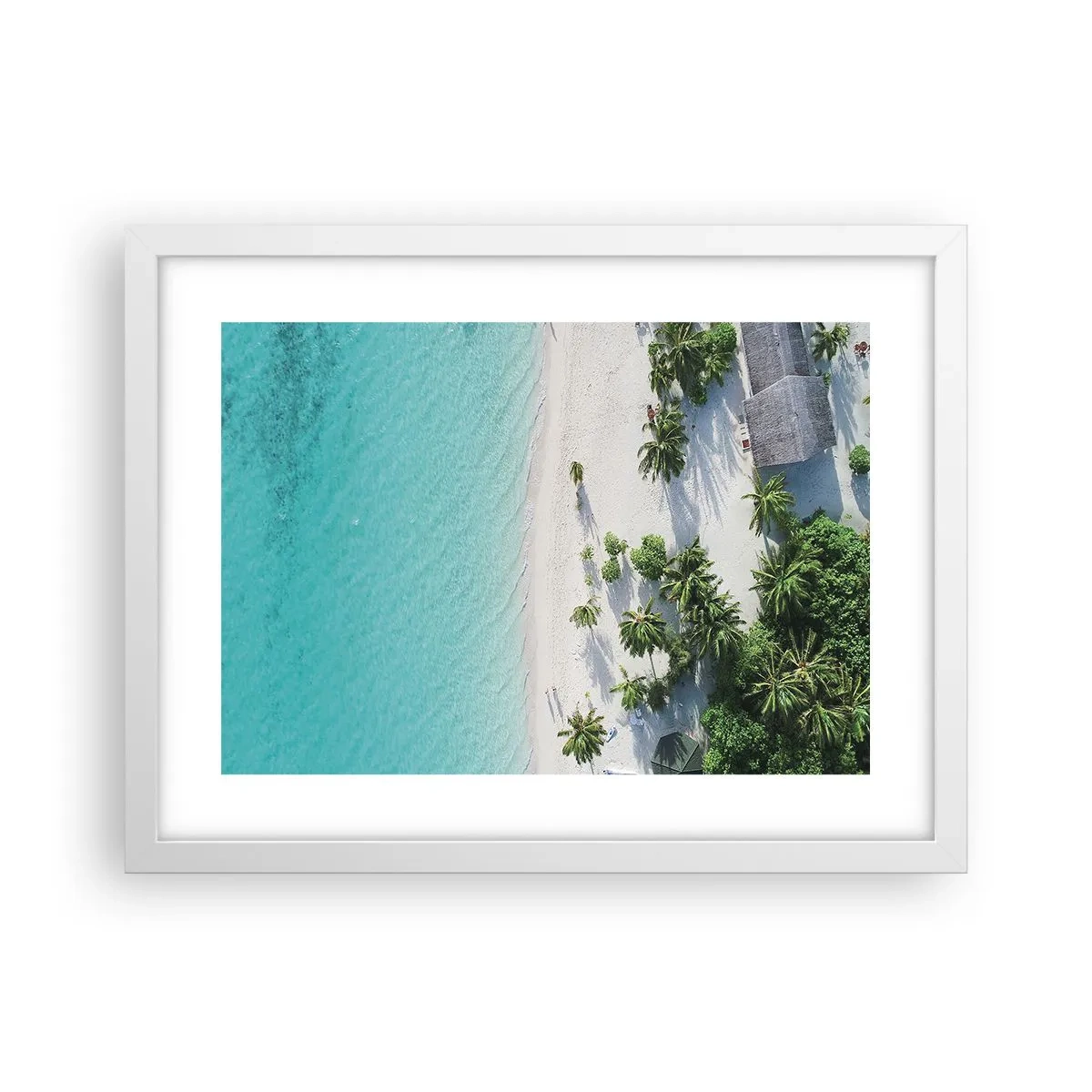 Poster în ramă albă - Vacanță în paradis - 40x30 cm