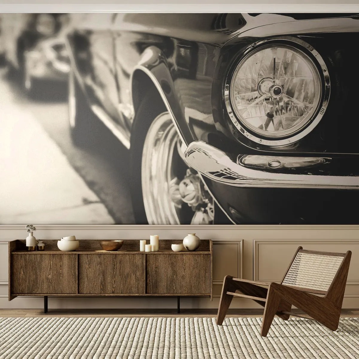 Tapet Premium Sand - Strălucire durabilă - Mașină, Mașină, Clasic - 100x70 cm