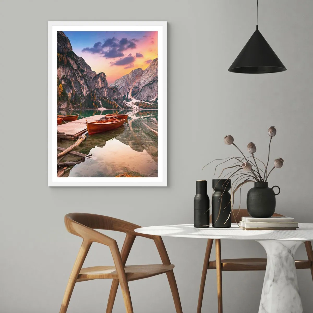 Poster în ramă albă - Promisiunea zilei - 30x40 cm