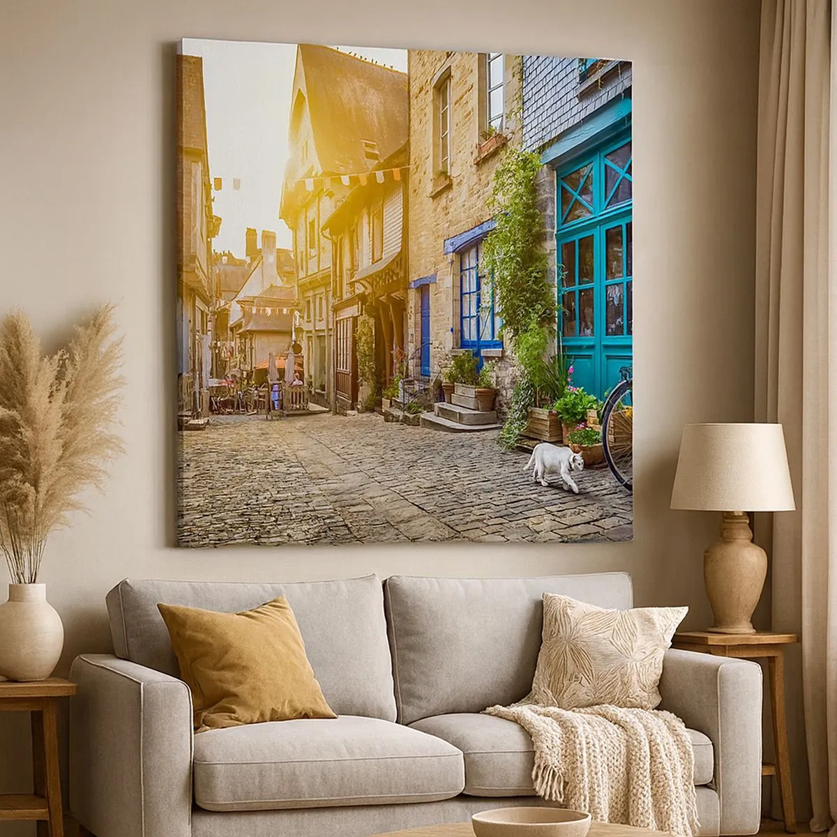 Tablou pe pânză - Fantoma albă a orașului - 30x30 cm