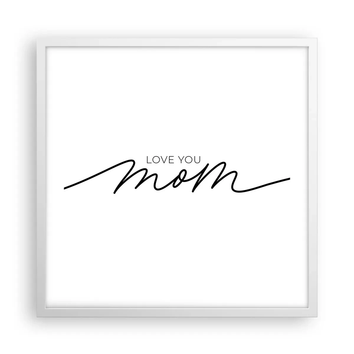 Poster în ramă albă - Mare emoție - 50x50 cm