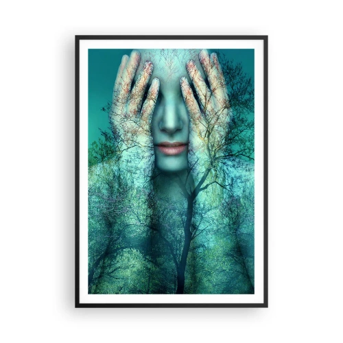 Poster în ramă neagră - Scufundată în albastru - 70x100 cm