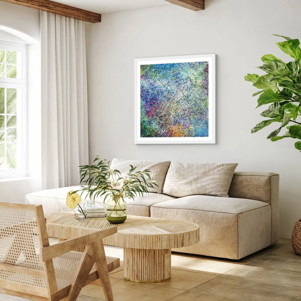 Poster în ramă albă - Nu este atât de simplu - 60x60 cm