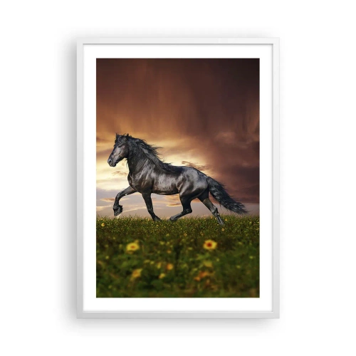 Poster în ramă albă - Prințul negru - 50x70 cm