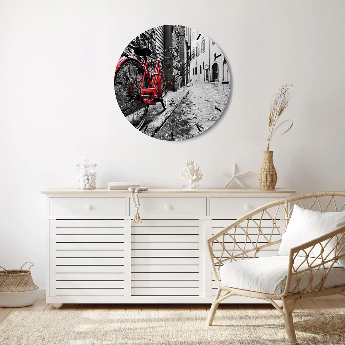 Ceas de perete - Ceas pe sticlă - Adevărata frumusețe nu îmbătrânește - 40x40 cm