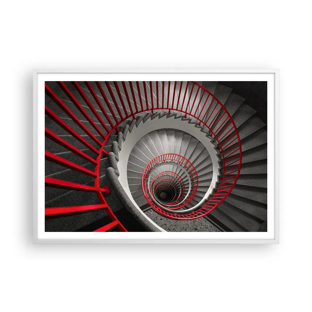 Poster în ramă albă - Jocuri arhitecturale - 100x70 cm