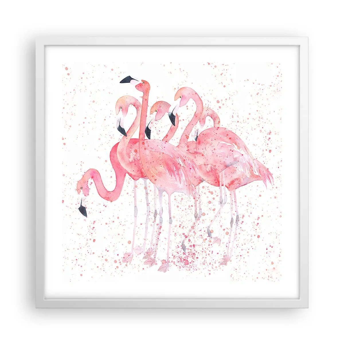 Poster în ramă albă - Ansamblul roz - 50x50 cm