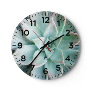 Ceas de perete - Ceas pe sticlă - Inima deșertului - 40x40 cm