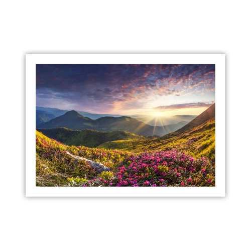Poster - Prospețimea unei dimineți de munte - 70x50 cm
