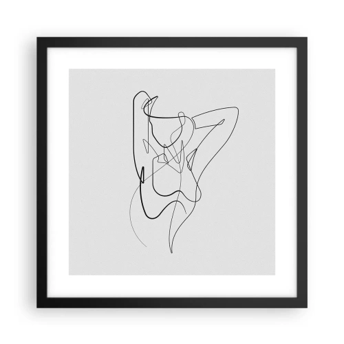 Poster în ramă neagră - Cine ești tu? - 40x40 cm