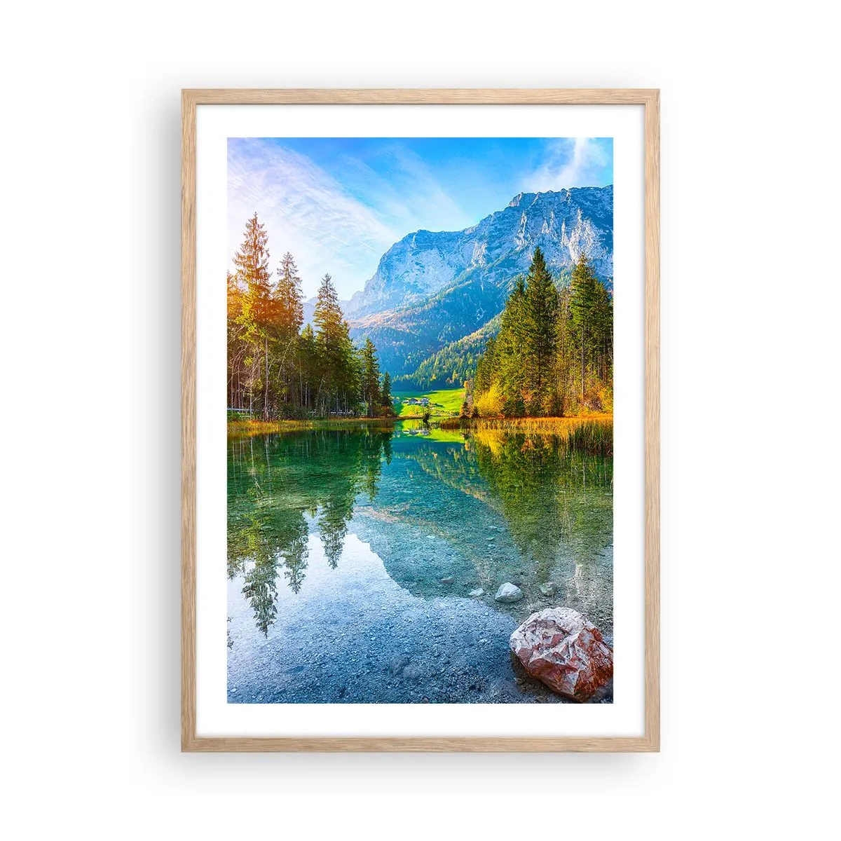 Poster în ramă de stejar deschis - Blândețea toamnei - 50x70 cm