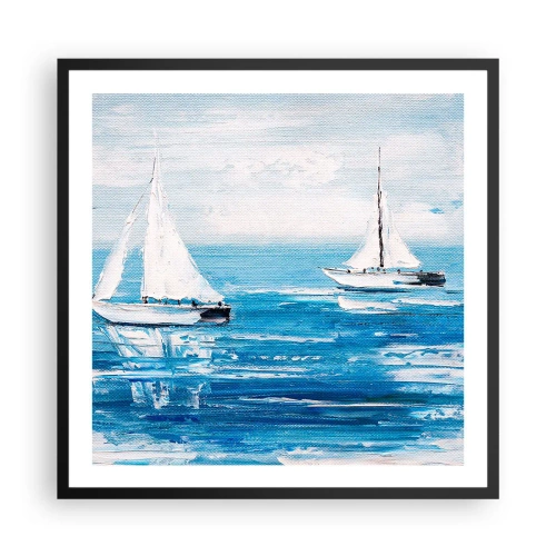 Poster în ramă neagră - Cu un prieten alături de tine - 60x60 cm