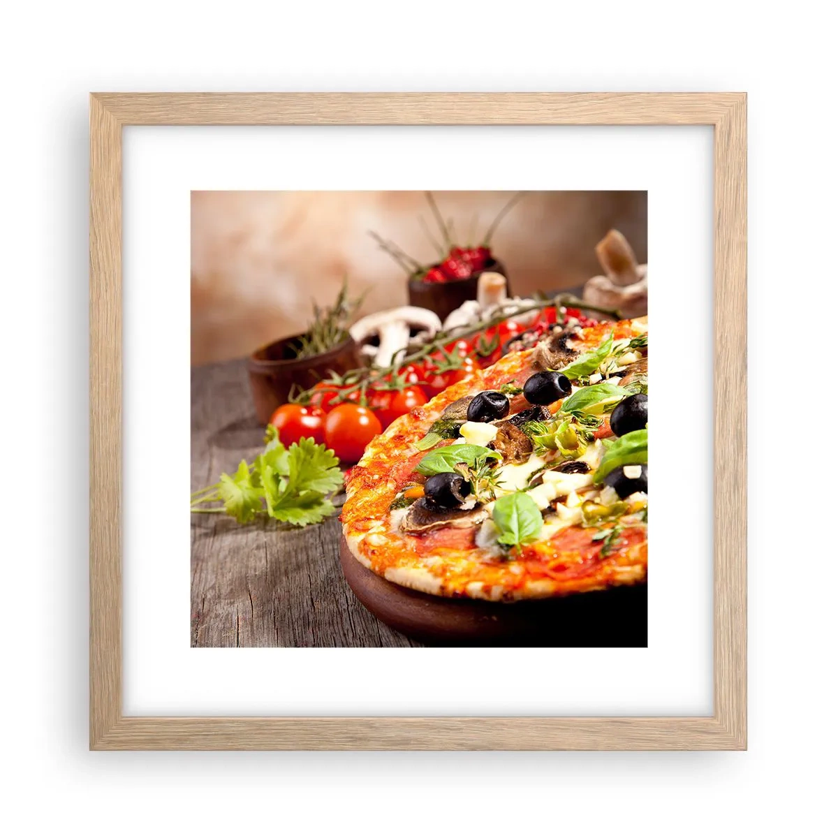 Poster în ramă de stejar deschis - Din ingredient teluric - 30x30 cm