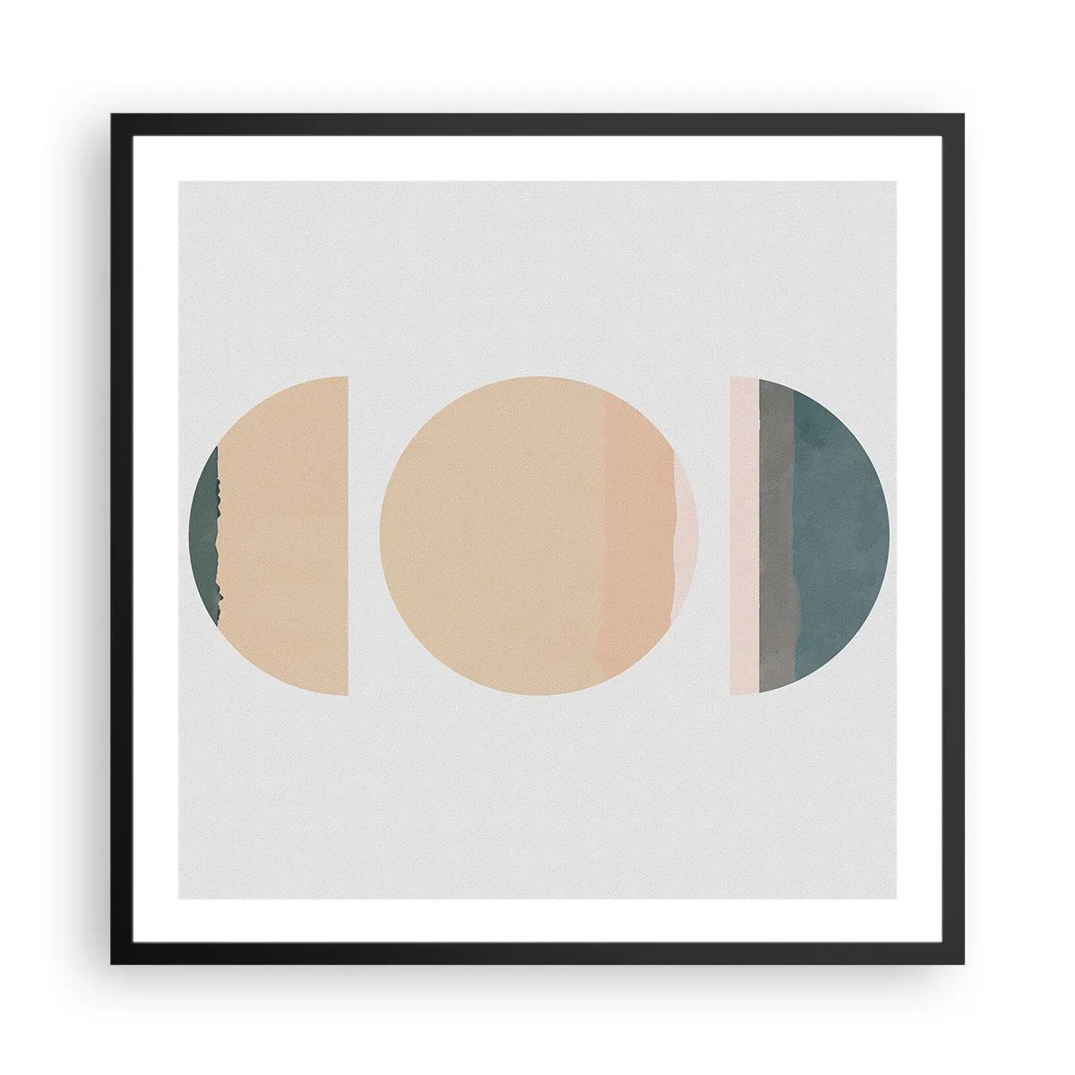 Poster în ramă neagră - Roată cu roată - 60x60 cm