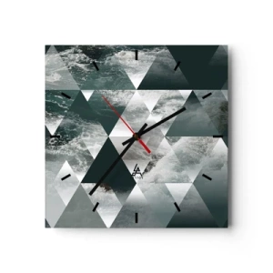 Ceas de perete - Ceas pe sticlă - O perspectivă de cristal - 40x40 cm