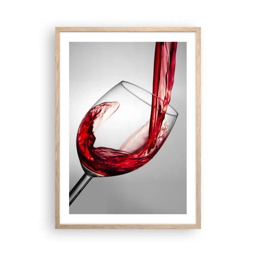 Poster în ramă de stejar deschis - Culoare - mișcare - sunet - 50x70 cm