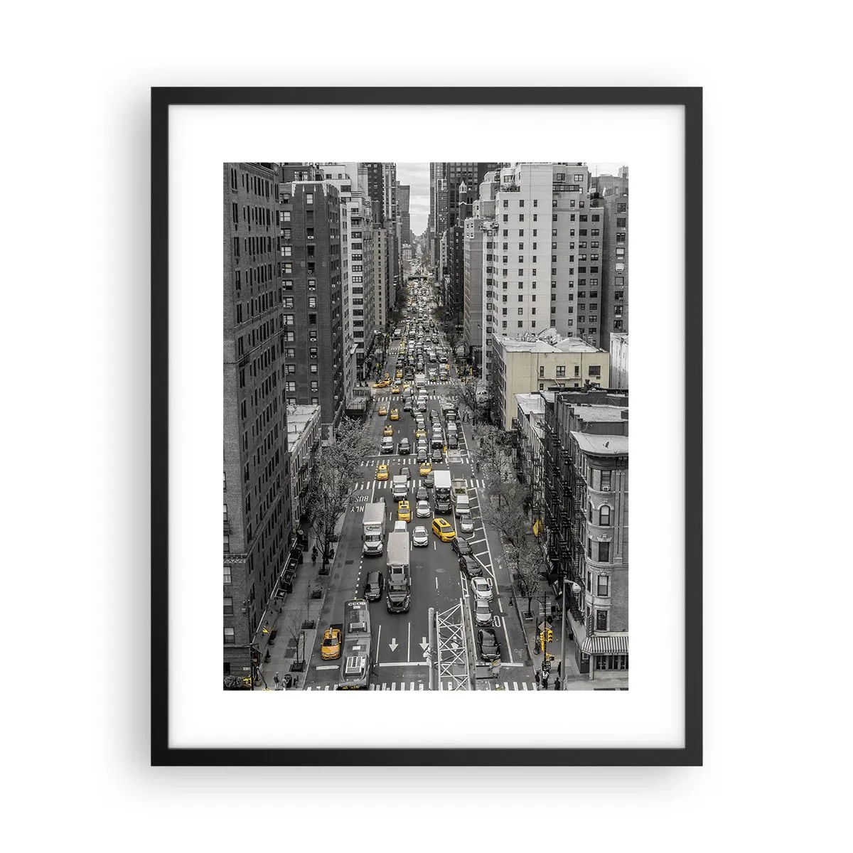 Poster în ramă neagră - Viața în New York - 40x50 cm