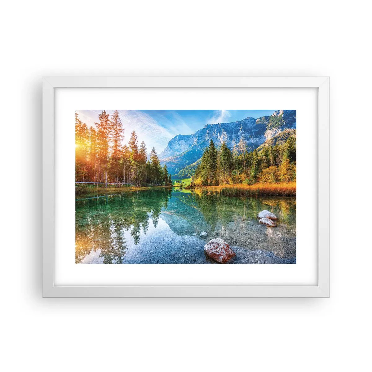 Poster în ramă albă - Blândețea toamnei - 40x30 cm