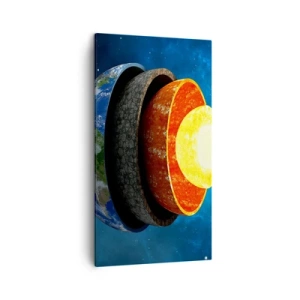 Tablou pe pânză - Expediție în interiorul Pământului - 45x80 cm