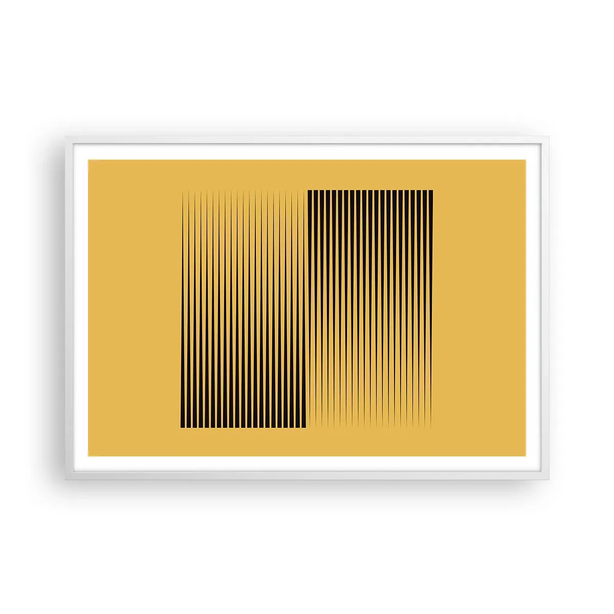 Poster în ramă albă - Pătratul contrariilor - 100x70 cm