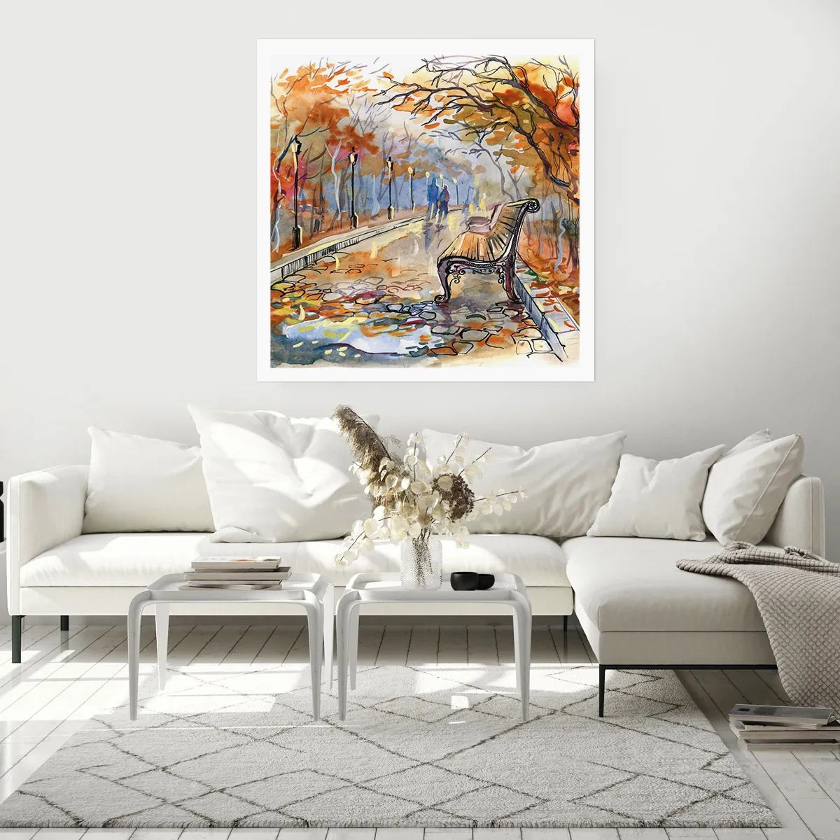 Poster - Pășim împreună în toamnă - 60x60 cm