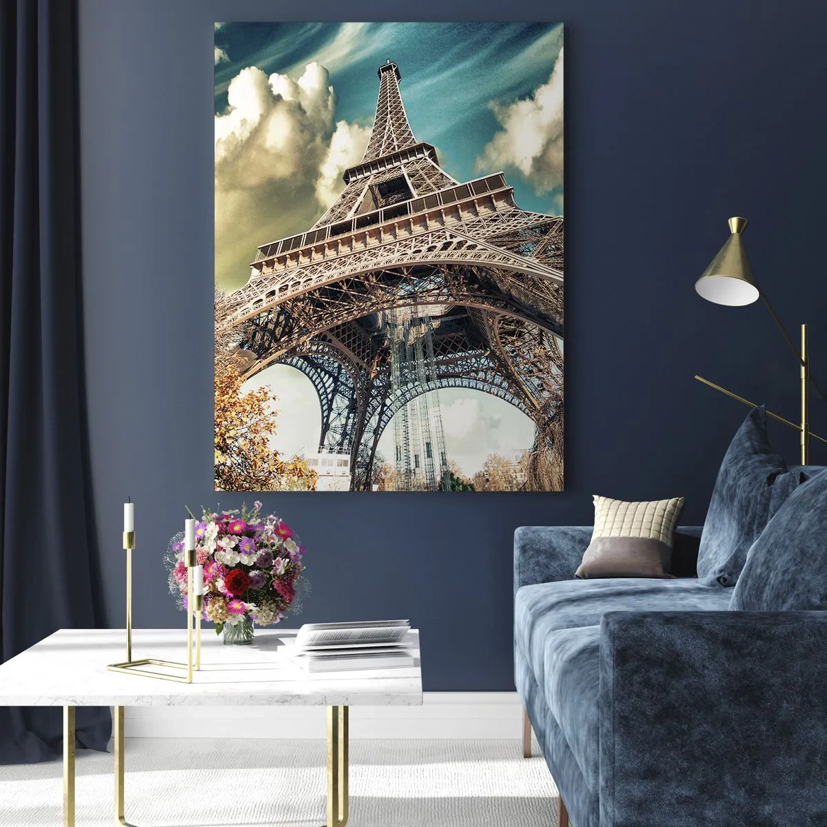 Tablou pe sticlă - Și la Paris, în toamna anului .... - 50x70 cm