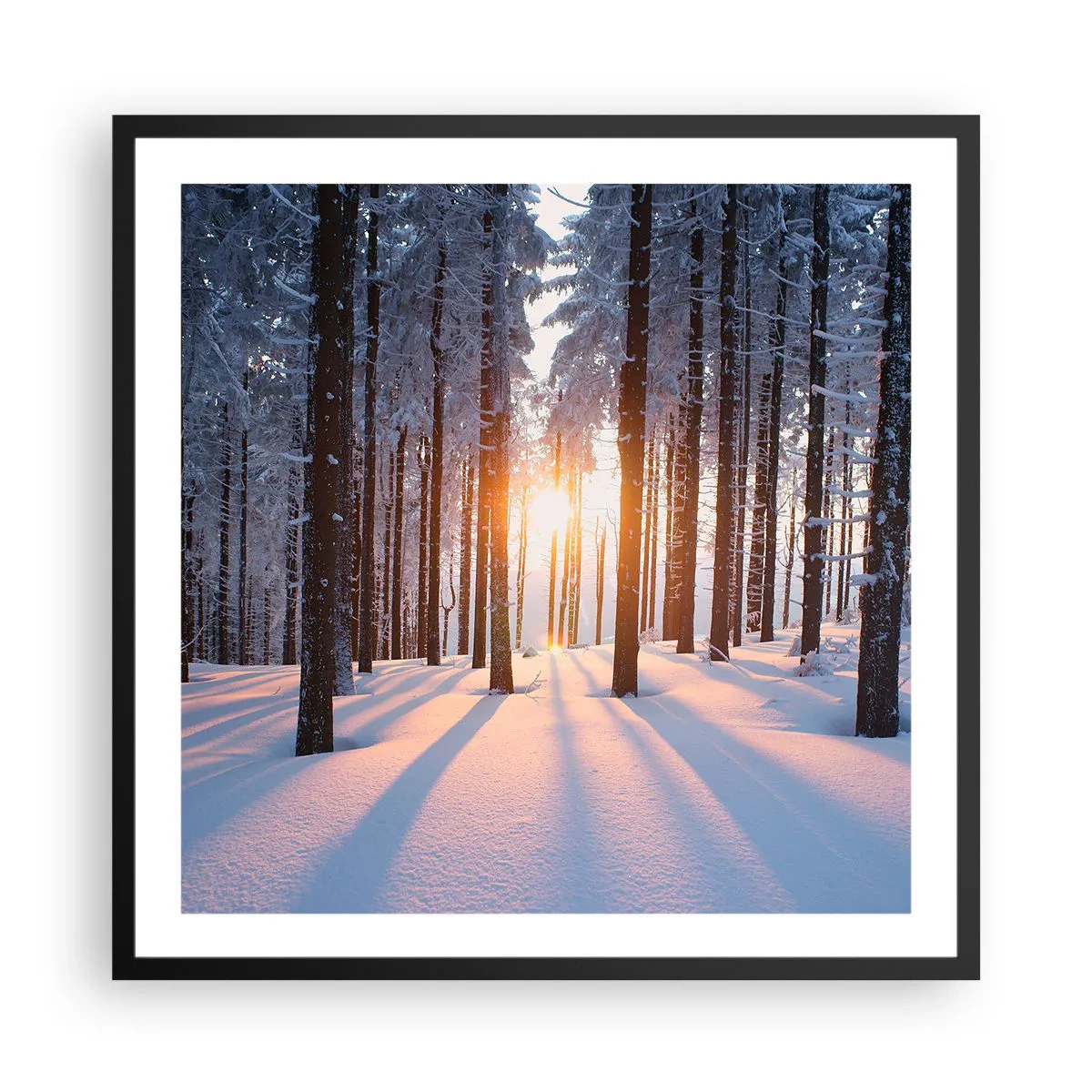 Poster în ramă neagră - În mod clar în alb și negru - 60x60 cm