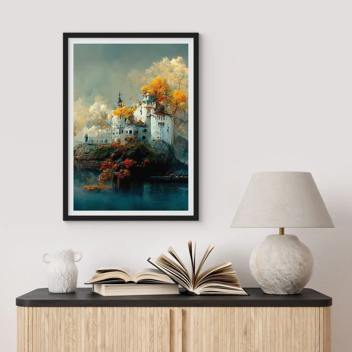 Poster în ramă neagră - Începutul unei povești romantice - 61x91 cm