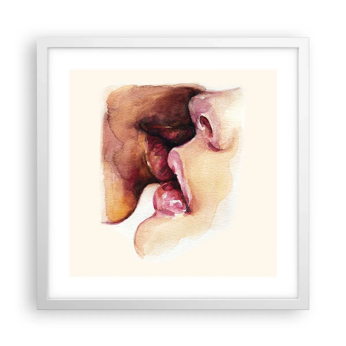 Poster în ramă albă - Ca ziua și noaptea, ca cerul și pământul - 40x40 cm