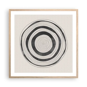 Poster în ramă de stejar deschis - Centrul cel mai important - 60x60 cm